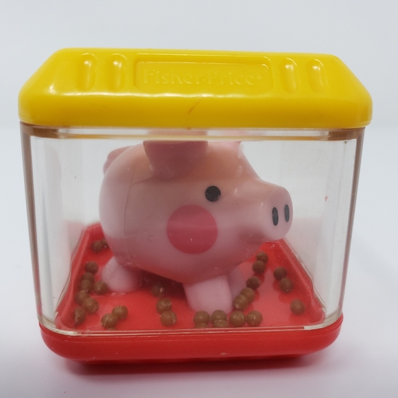 Fisher Price Peek a Boo Blocks Educational Sensory Blocks Pig Piggy Toy - Picture 5 of 15